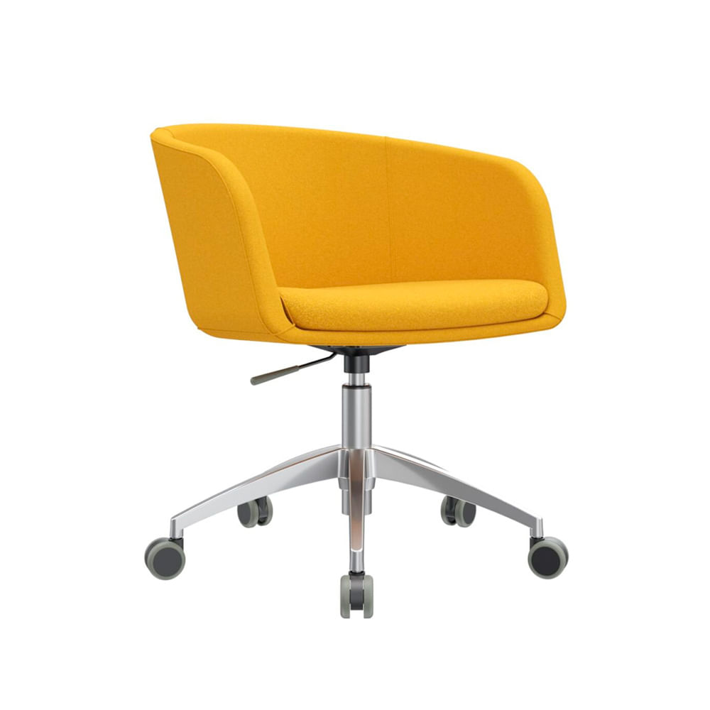 Poltrona Giratoria Boom Acolchada Color Mostaza Ofideas