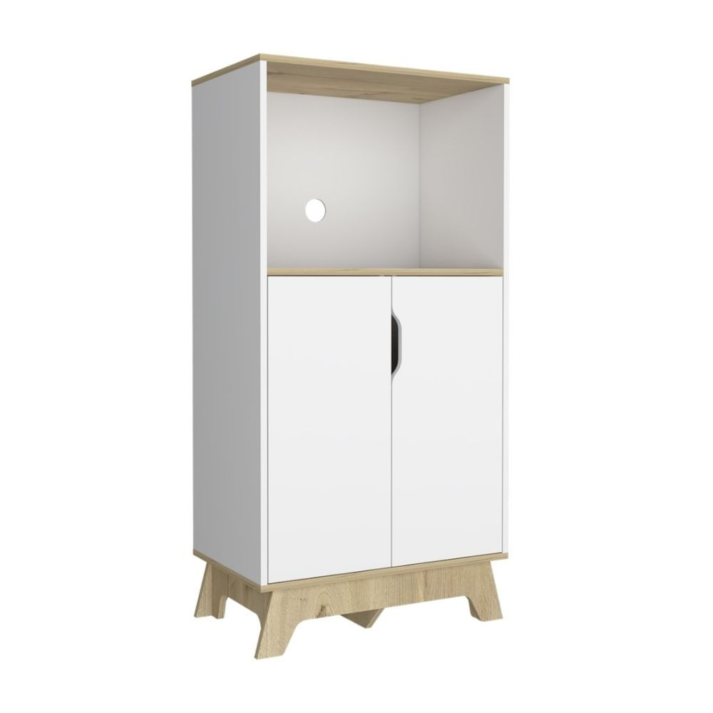 Mueble Microondas Bi-color 2 puertas Blanco/Duna Tuhome