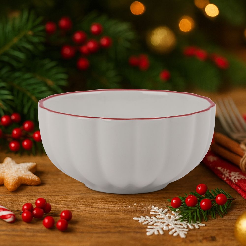 Bowl 14cm Porcelana con borde Rojo Top Chef Orange