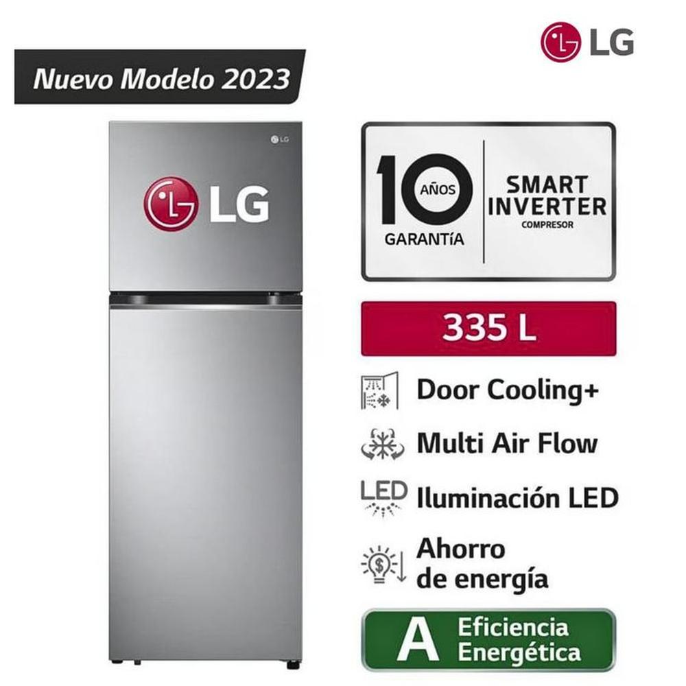 Refrigeradora LG 335 Lt Top Freezer No Frost GT33BPP Plateado
