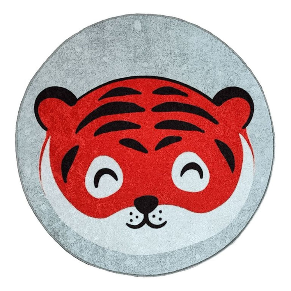 Alfombra Cicular Niños Tigre 120 x 120cm