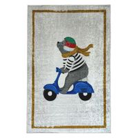 Alfombra Niños Oso en Moto120 x 180cm