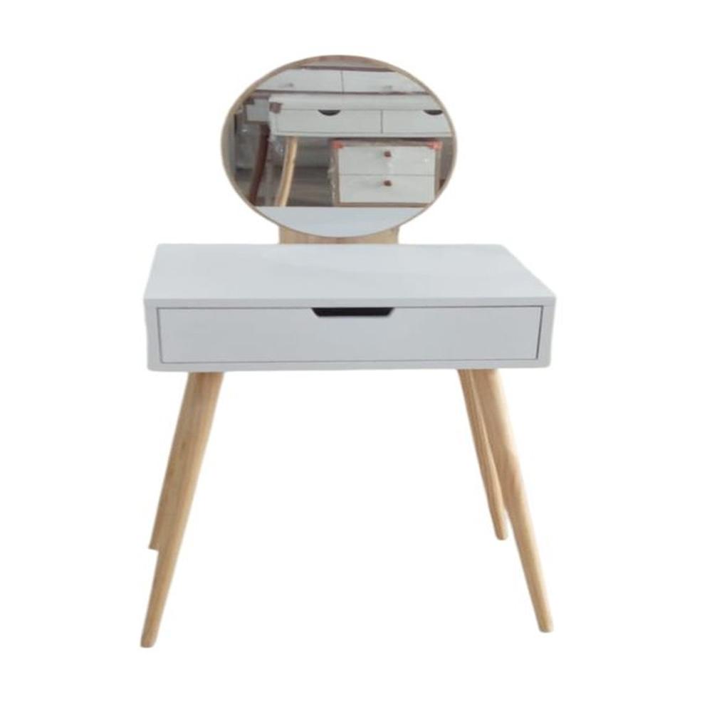 Belleza y Diseño Tocador Vintage con Espejo Redondo