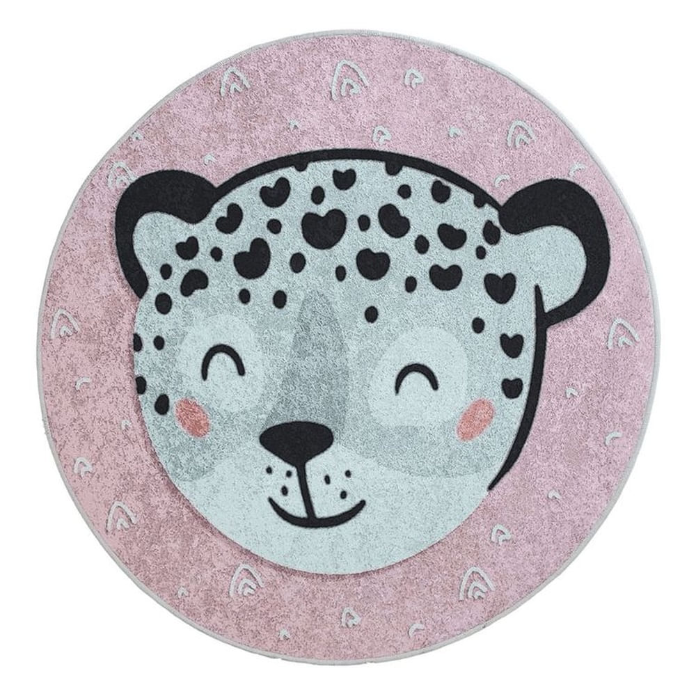 Alfombra Cicular Niños Tigre Blanco 120 x 120cm