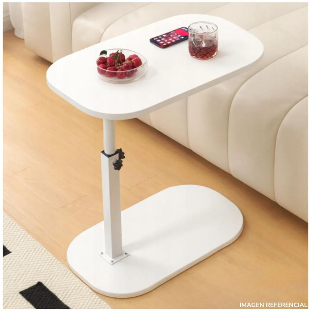 Mesa Auxiliar de Centro Oval B Extensible Blanco