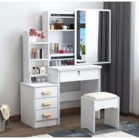 Tocador Organizador de Lujo - Estilo y Funcionalidad 
Elegante Tocador Moderno Color Blanco