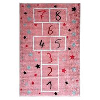 Alfombra Niños Juego Mundo Rosa 120 x 180cm