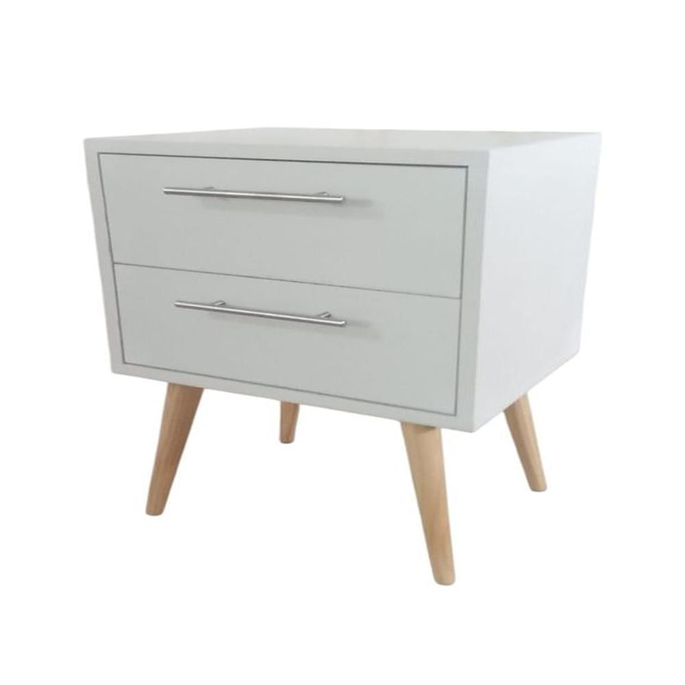 Velador Iowa Classic Compacto Vintage y Funcional en Blanco Mate