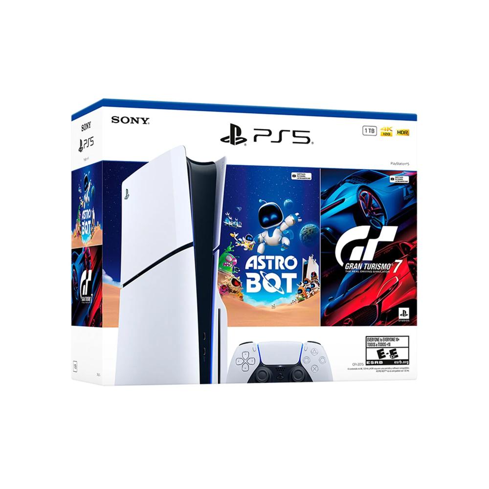 Consola PlayStation 5 Slim Estándar Bundle Astro Bot y Gran Turismo 7