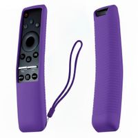 Control Para TV Comando Por Voz Smart + Funda Color Morado