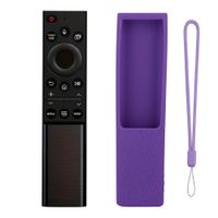 Control Remoto Para Con Voz Smart 4k Ws-2022+Funda Color Morado