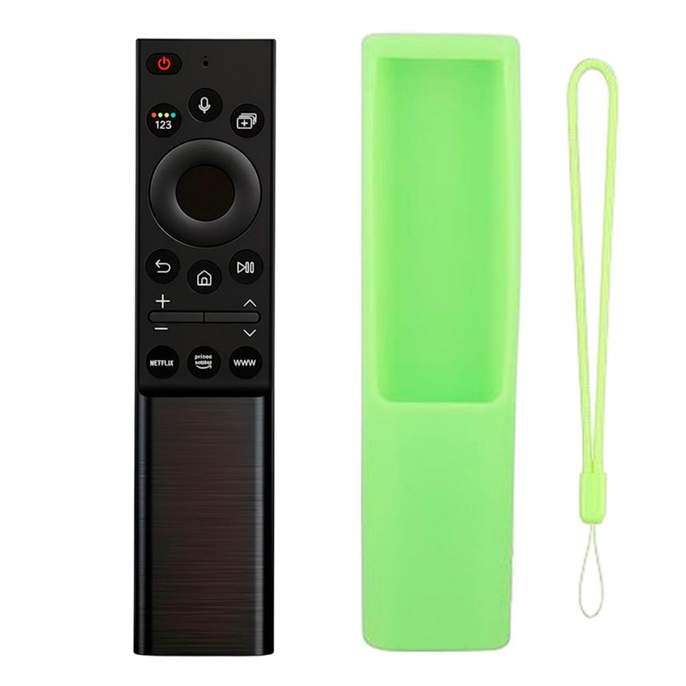 Control Remoto Para Samsung Con Voz Smart 4k Ws-2022+Funda Verde Neón