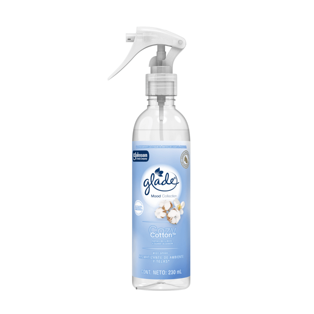 Ambientador en Spray Telas Glade Algodon Suave 230ml