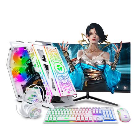 COMPUTADORA PC GAMER DRACO WHITE PLUS CORE I7 12700F 32GB 1TB 24 RTX3060 12GB MI PC LISTA MIPCLISTA