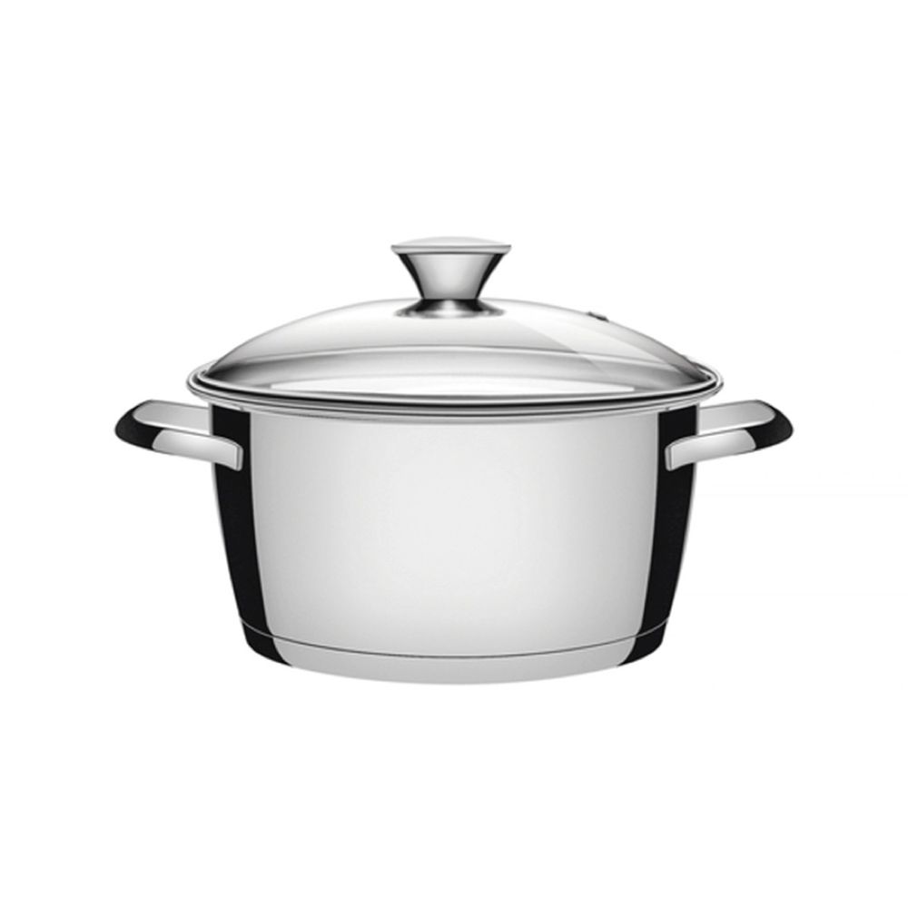 Olla Tramontina Allegra de Acero Inoxidable 16 cm Tapa de Vidrio