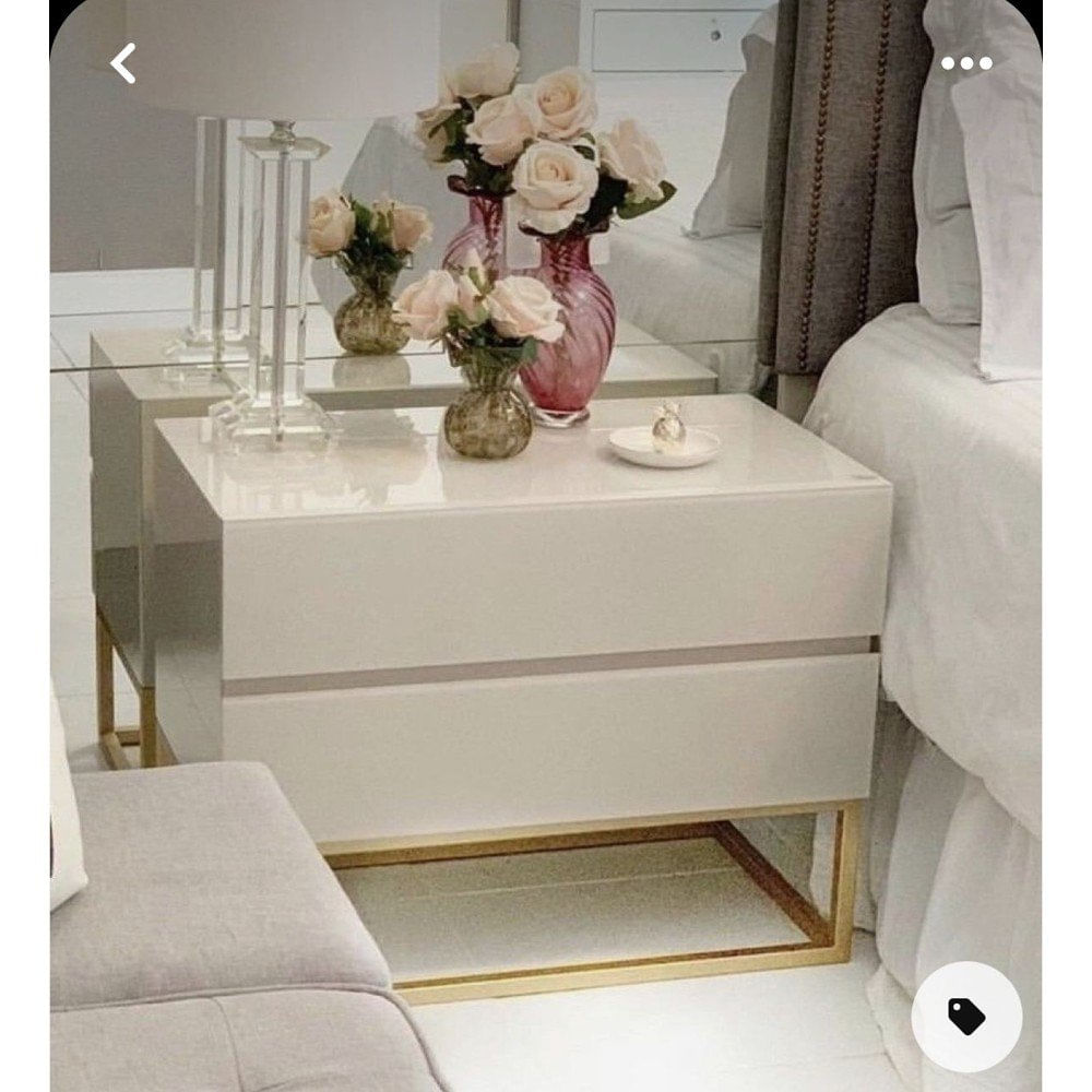 Velador Jin Color Blanco  Gloss TU MESITA