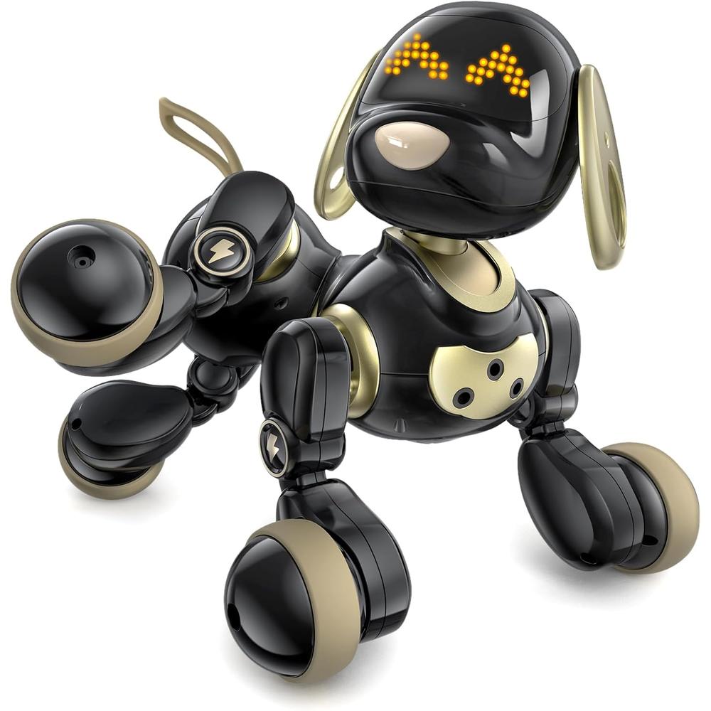 Ruko 18011 perro robot con control remoto y gestos | Oro/Negro
