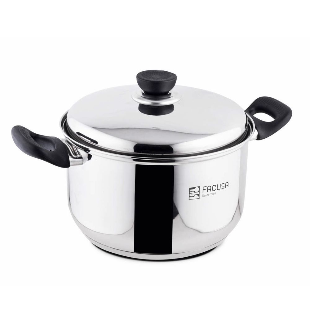 Olla de Acero Inoxidable 24cm Tapa de Acero Facusa - 10116264