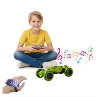 CARRO STUNT CAR CONTROL REMOTO BOTA HUMO GIRO 360 PARA NIÑOS SENSOR DE MANO VERDE