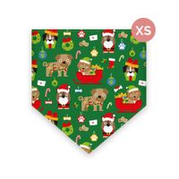 Bandana para mascotas Bandydog! Navidad - Christmas Pawty XS