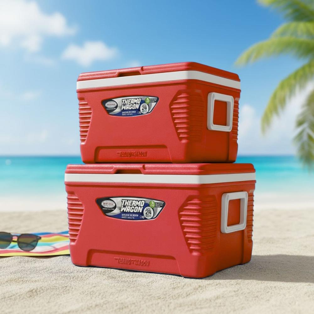Cooler Thermo Wagon 62+ 32L – Resistencia y Gran Capacidad Rojo