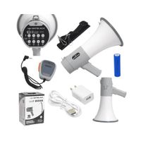 Megáfono Recargable 90W con Sistema de Grabación Sirena Bluetooth y USB BT-ER99 BATBLACK
