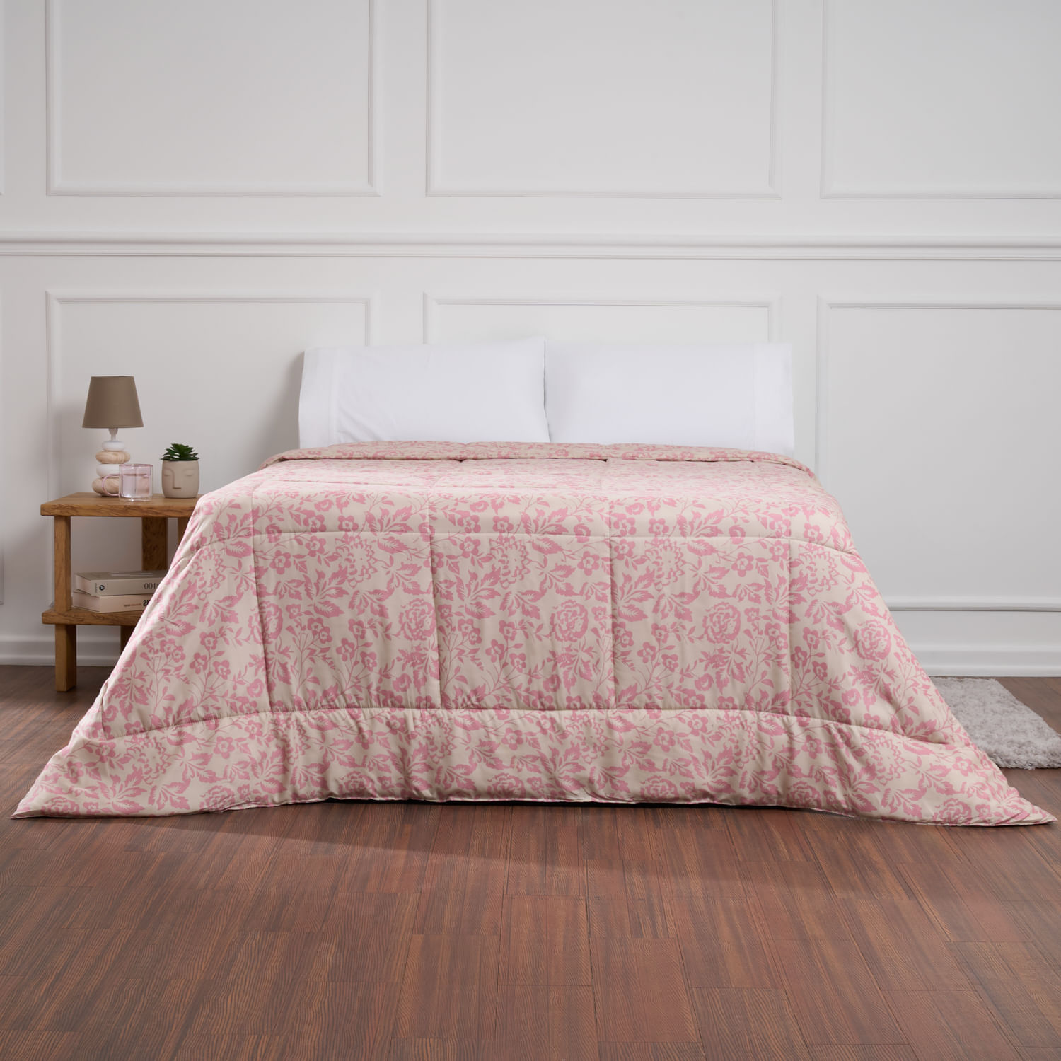 Edredon Pv26 Micro Promo Print Flor Rosa