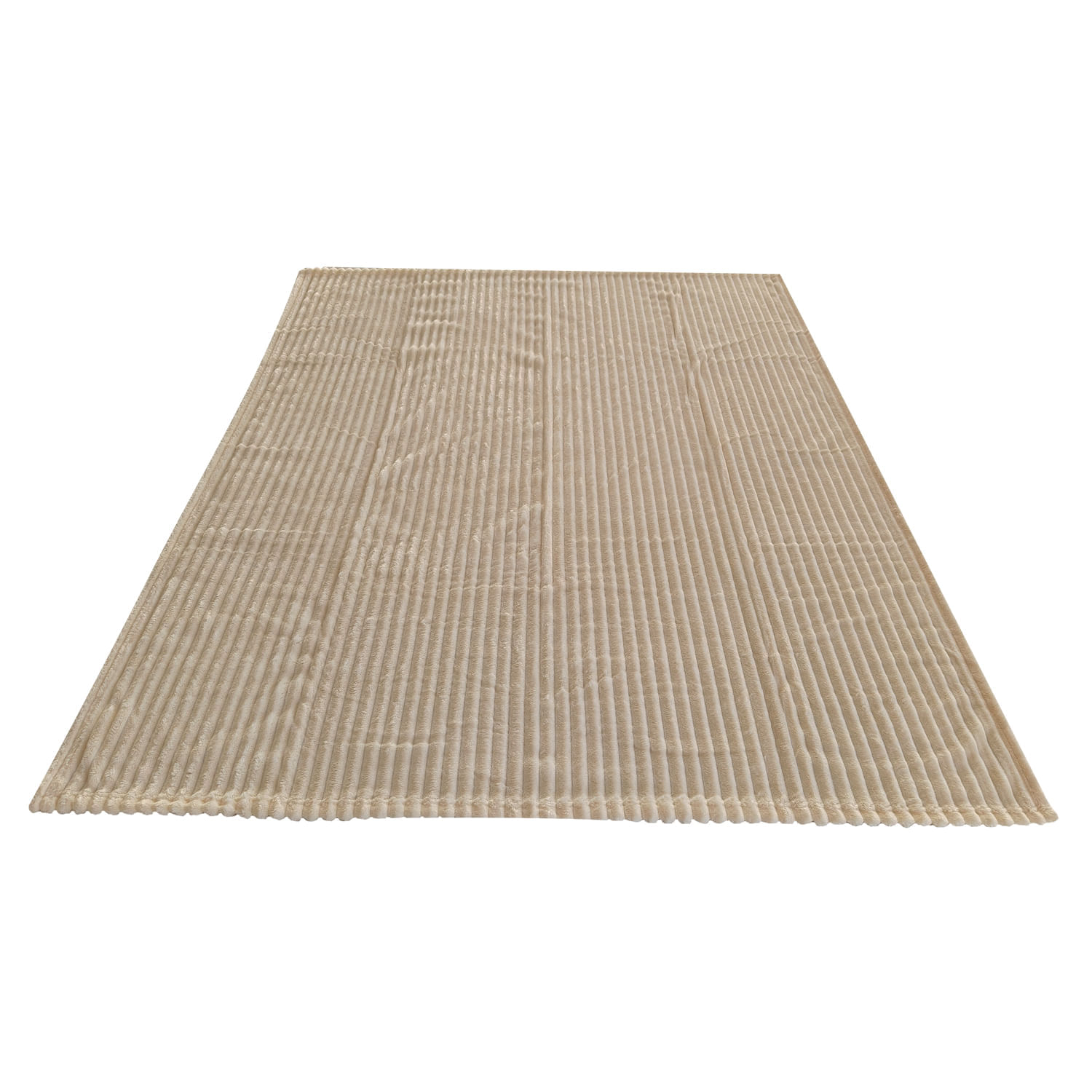 Manta Flannel Rayas Off White