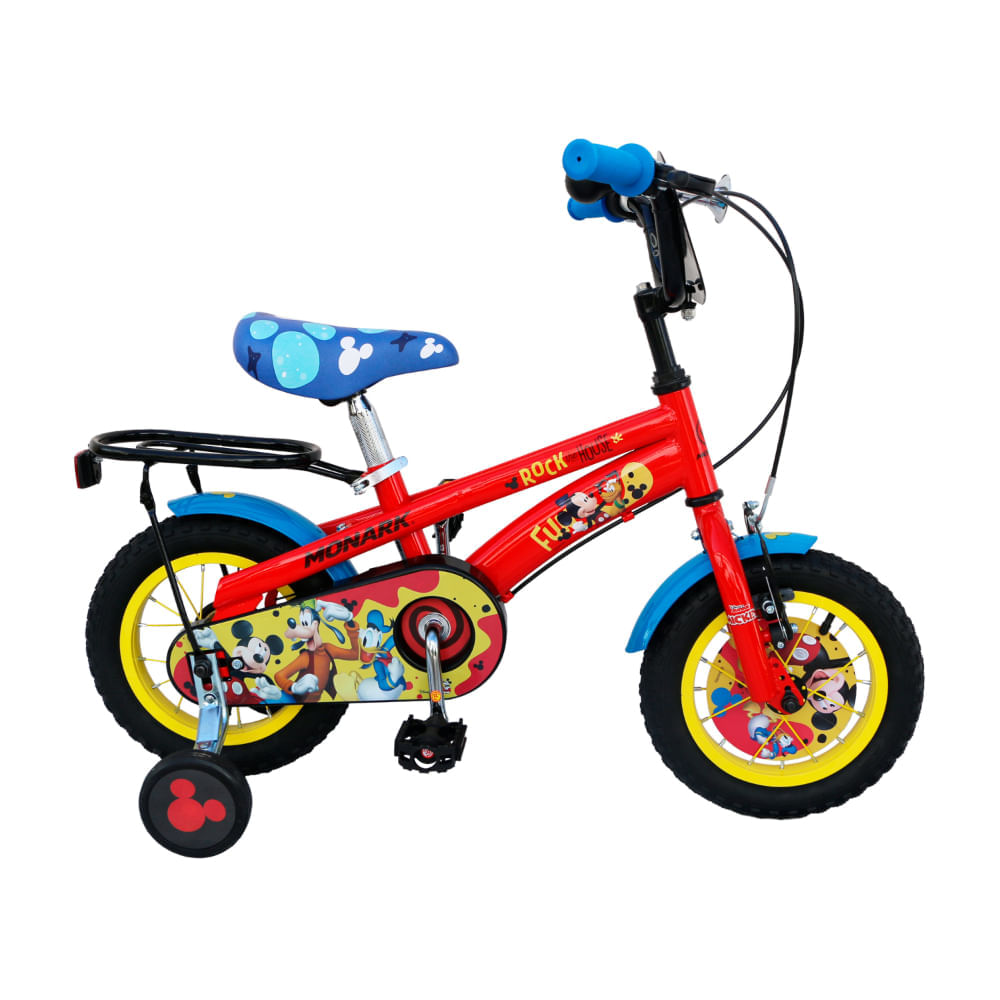 Bicicleta Niño Monark Mickey Rock Aro 12 Rojo