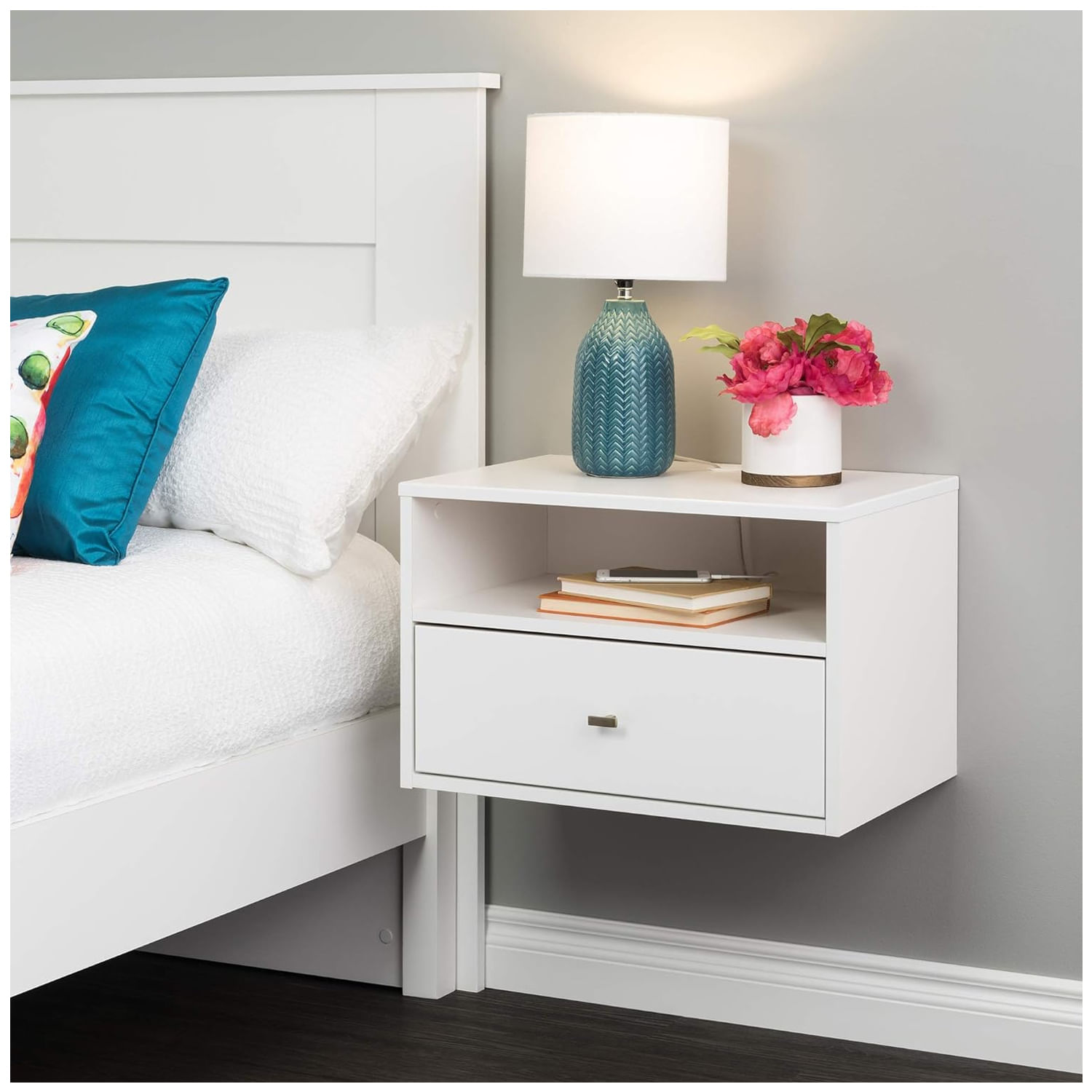 Velador Flotante Milanna Ventitas Home Blanco