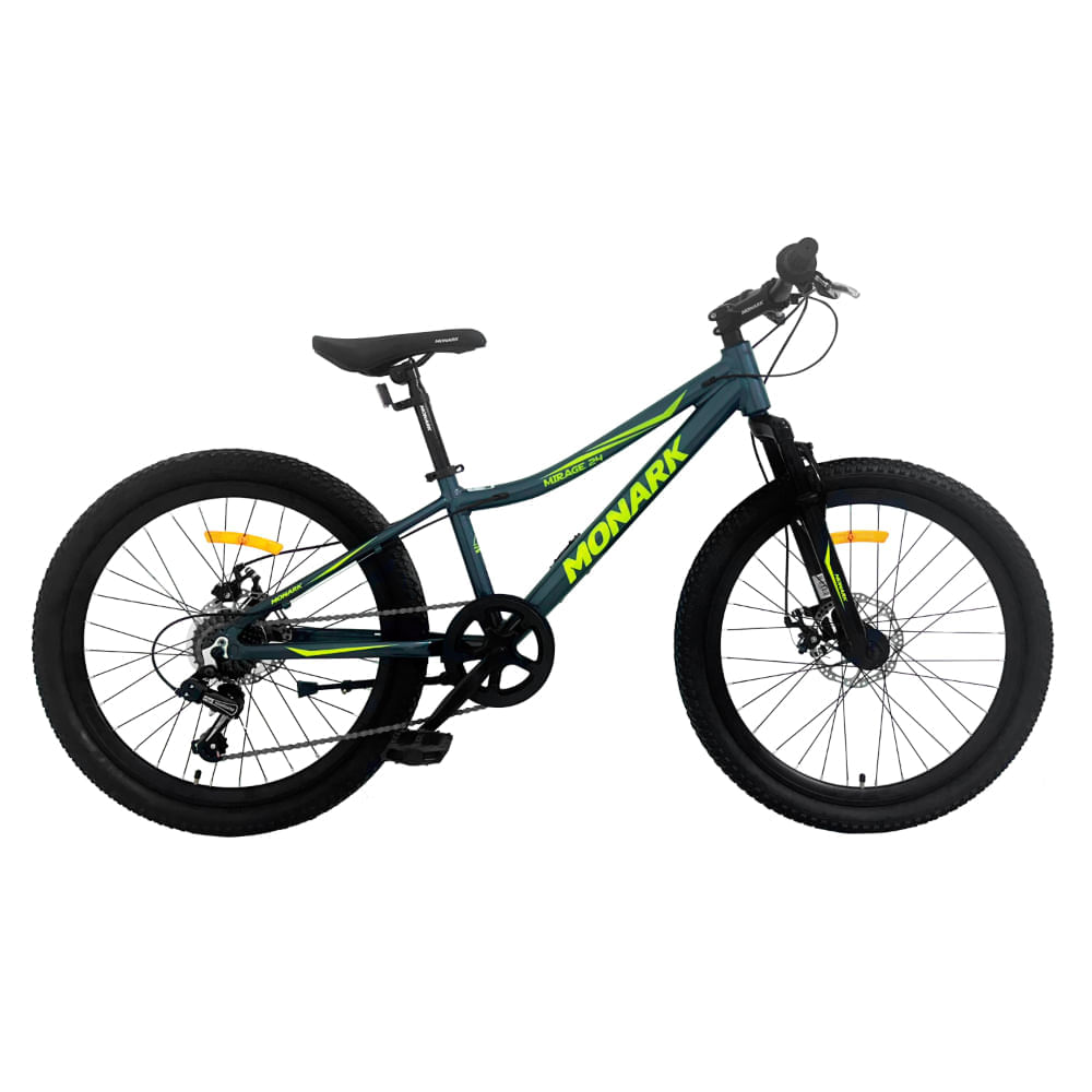 Bicicleta Aro 24 Niño Monark Mirage Gris Amarillo