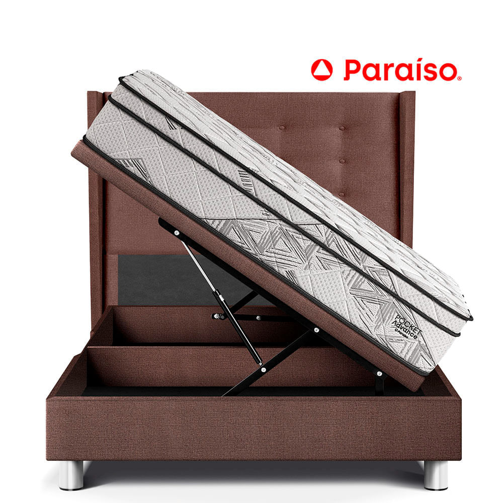 Dormitorio Boxet Gold Pocket Advance 1.5 Plazas Chocolate