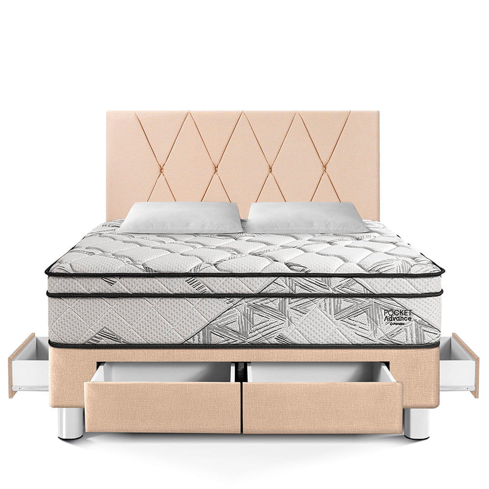 Dormitorio Pocket Advance Con Cajones Queen Cabecera Loft