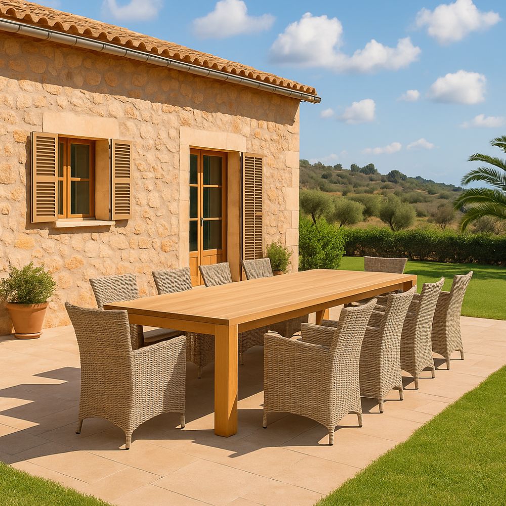 Set de terraza Montecarlo 10 sillas + 1 comedor Orange