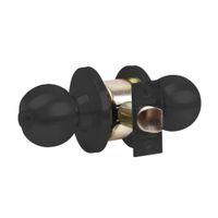 Chapa pomo Forte Baño Negro Mate de Acero Inoxidable
