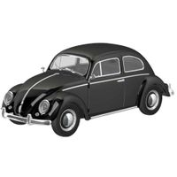 Auto a Escala 1-32 Aoshima Ensamblable Volkswagen Beetle Negro