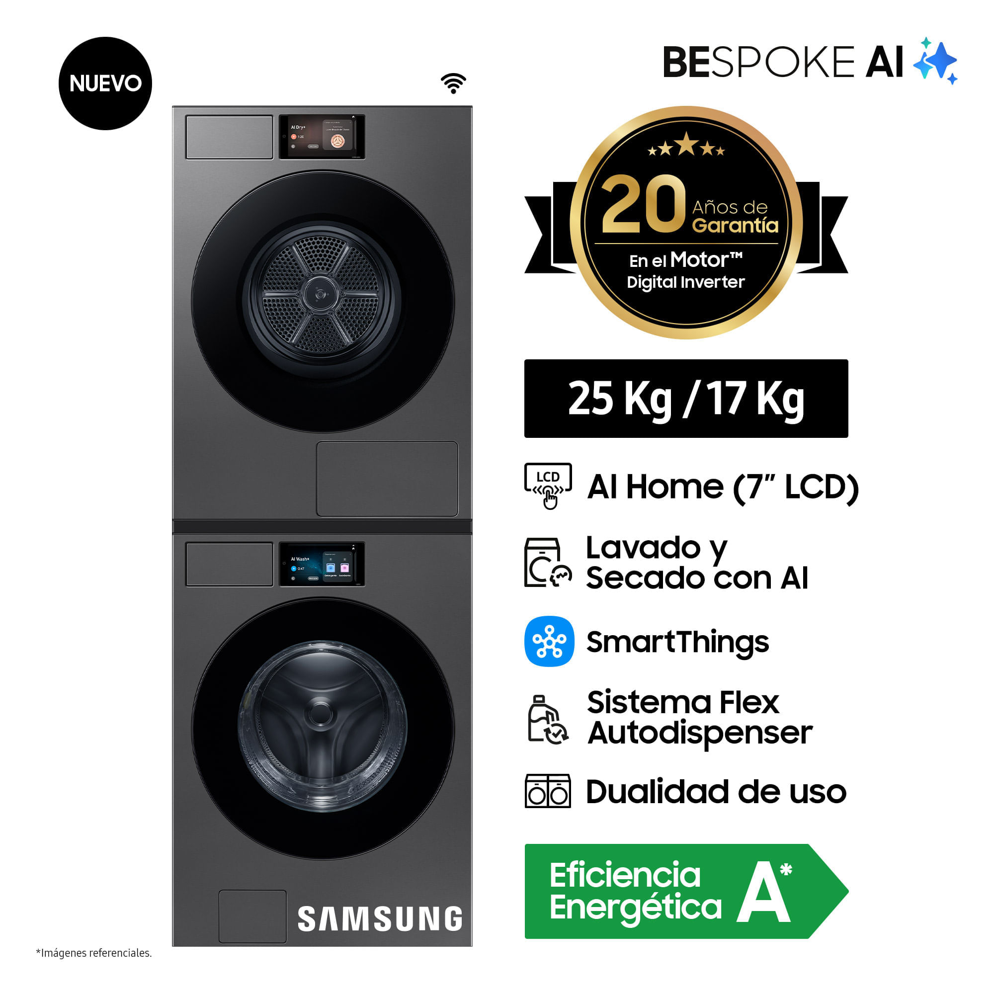 Centro de Lavado Samsung BeSpoke AI 25KG/17KG