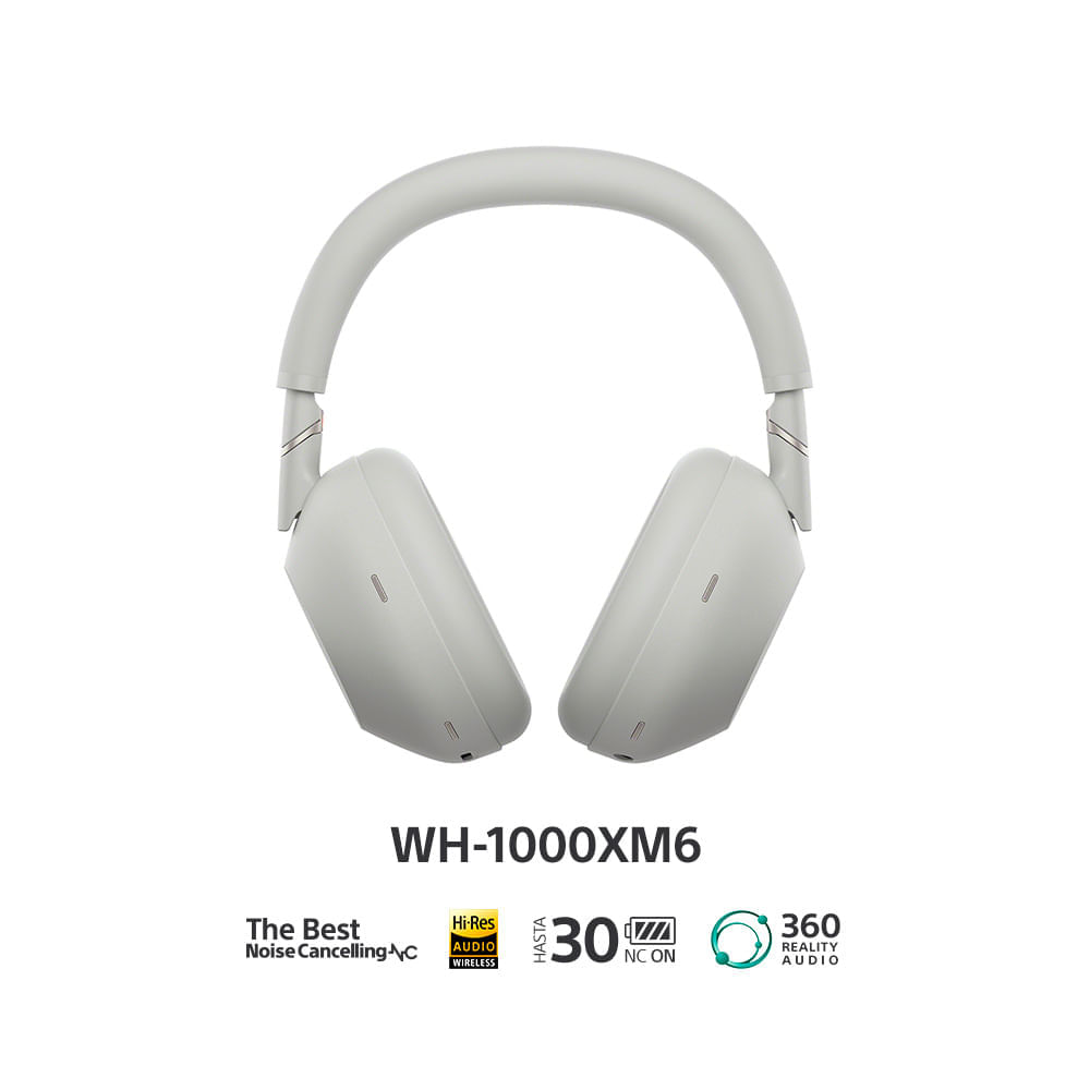 Audifonos Sony WH1000XM6/SMUC Bluetooth Plata
