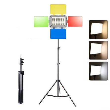 Luz Led Relleno Panel Recargable 4 Flitros RGB Tripode 210 cm | Promart ...