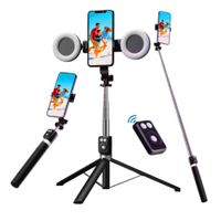 Tripode Control Bluetooth Luz Led 170cm Negro Palo Selfie