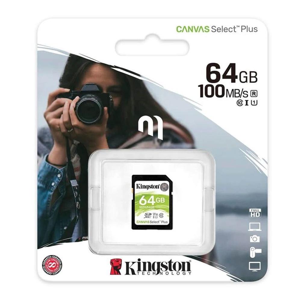 MEMORIA KINGSTON SDHC 64GB 100MBS C10 UHS-I