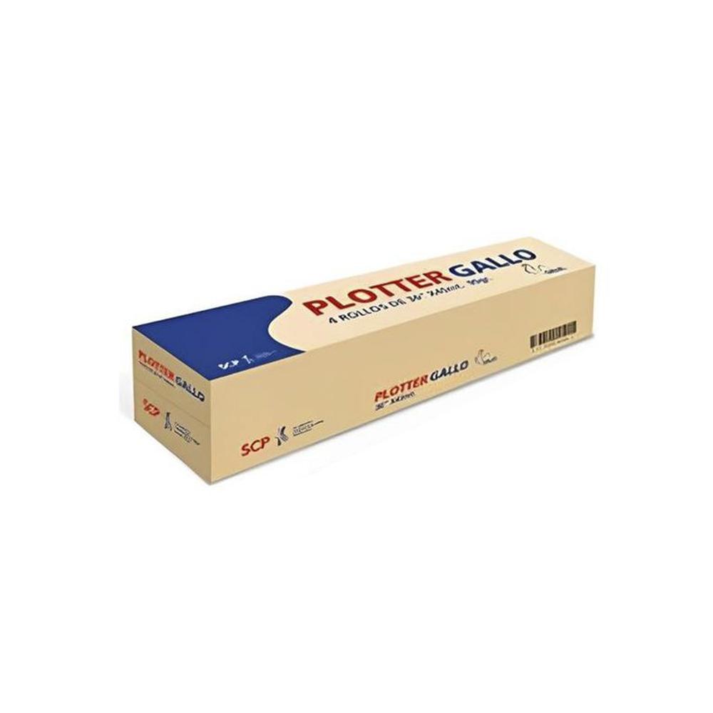 ROLLO PAPEL PLOTTER BOND GALLO 90GR 24 X 45M CAJA DE 4 ROLLOS A1 ...