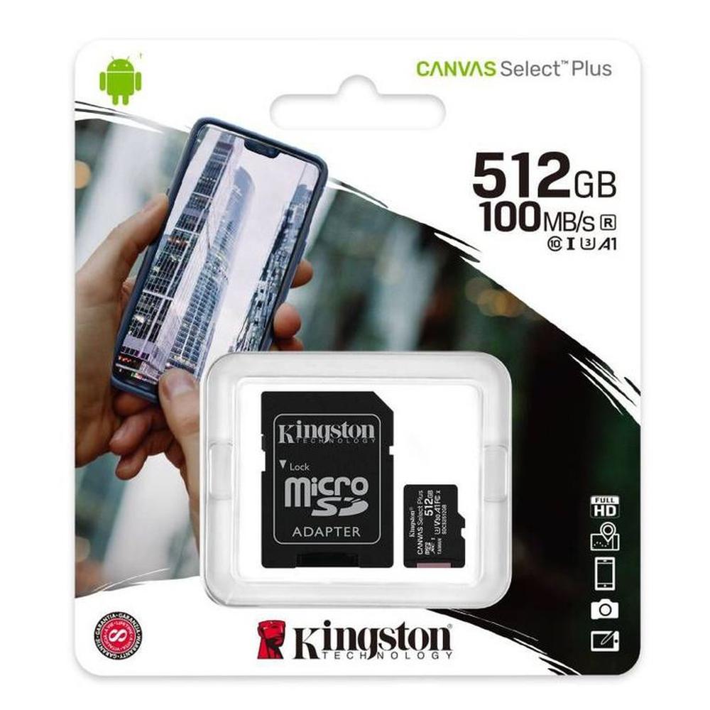 MEMORIA MICRO SD KINGSTON 512GB CANVAS SELE PLUS SDCS2512GB