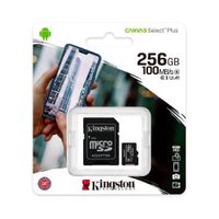MEMORIA MICRO SD KINGSTON 256GB CANVAS SELECT PLUS 100MBS