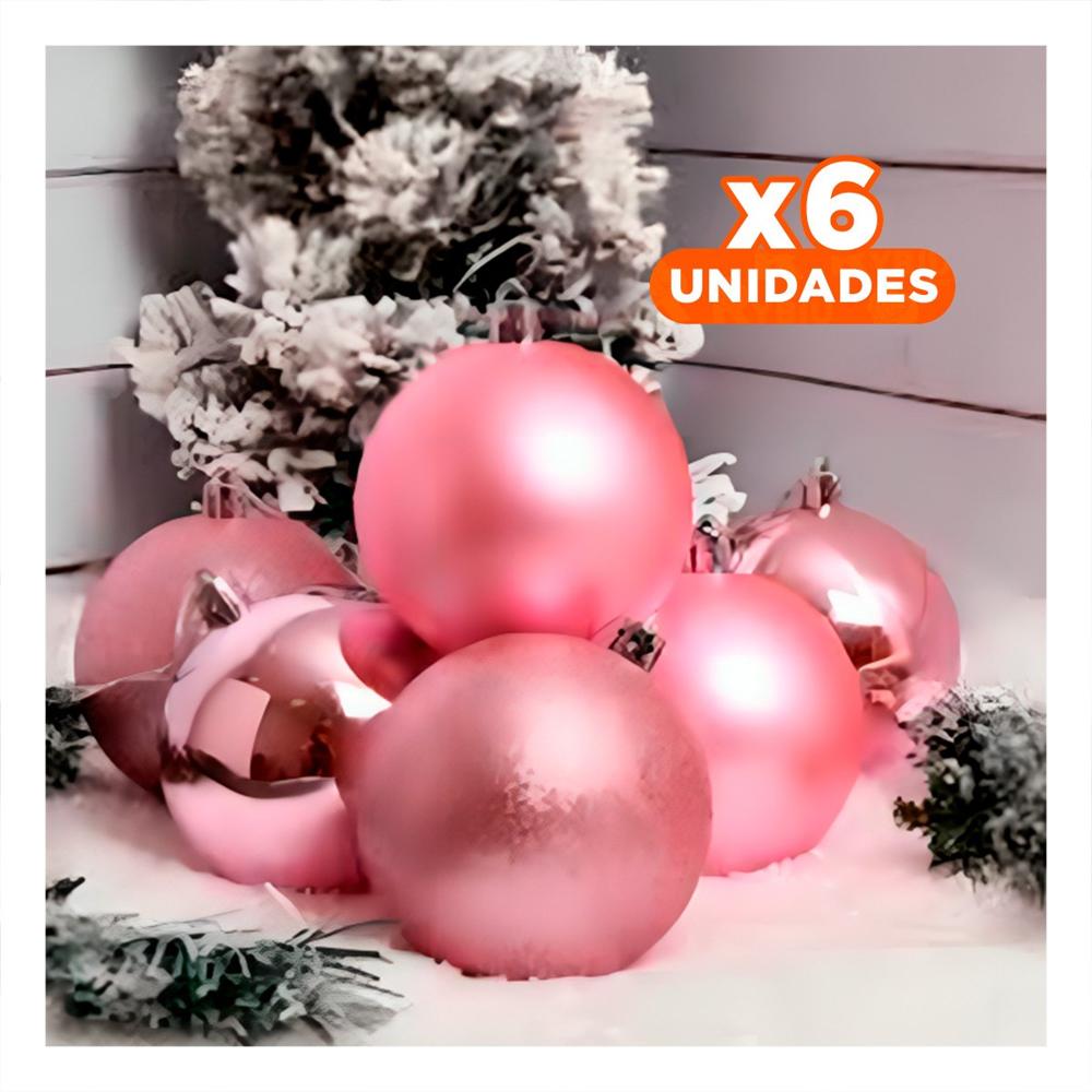 Pack6 Adornos para Casa Navideña en Rosa Y+Regalo Stickers