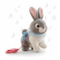 Mascota Interactiva Conejo Peluche con Collar Electrónico Tutu Celeste