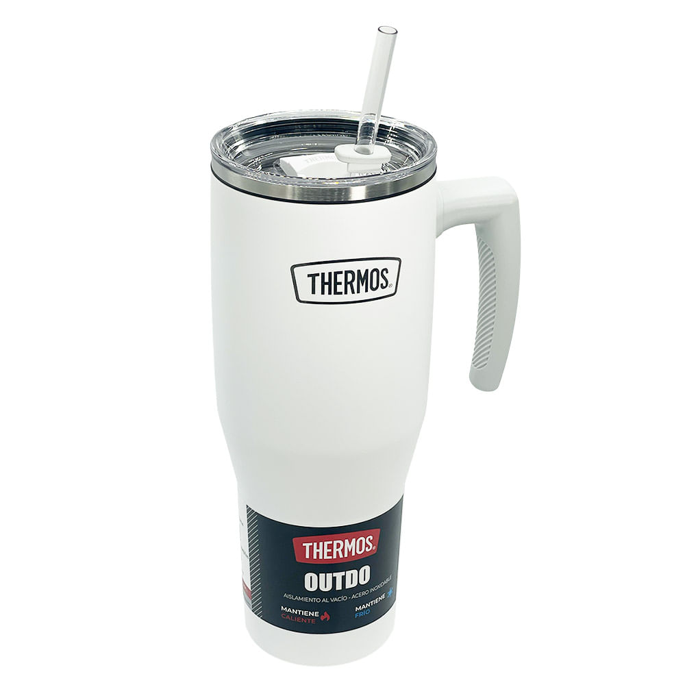 Thermos Mug Outdo 1.1 L Termo Tumbler Acero Inox Blanco