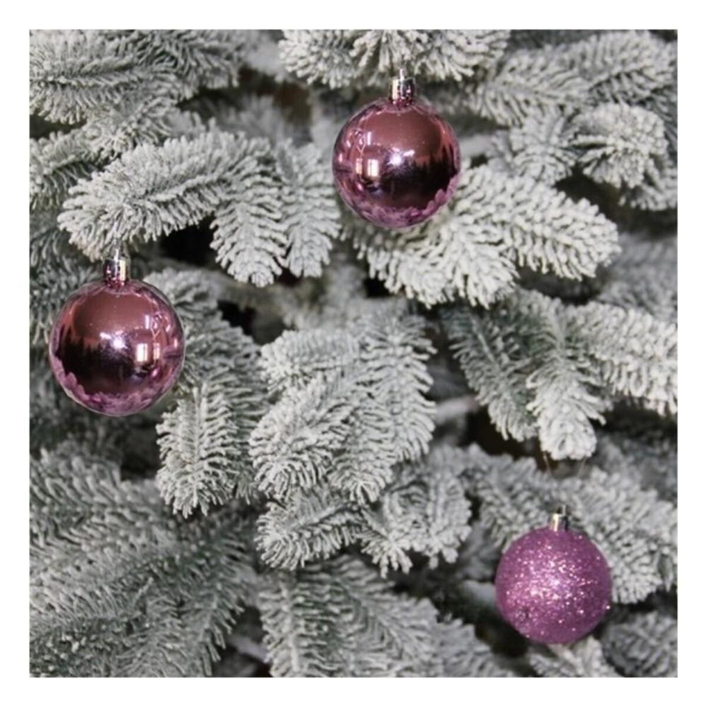Bolas para Arbol de Navidad Color Rosado Y+Ligas de Regalo