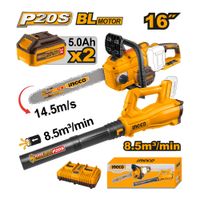 Kit Motosierra Brushless Ingco 20V con Soplador 20V COSLI240463