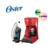 Pack Combo Oster Cafetera 4 Tazas BVSTDCDR5R Y Plancha GCSTBV4119-053